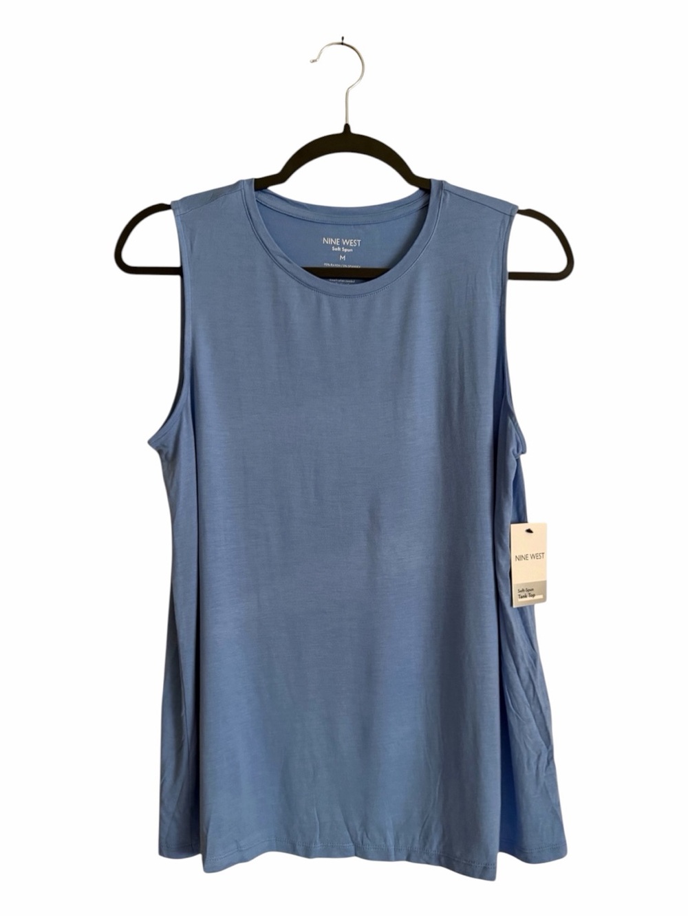 Nine West Soft Spun Sky Blue Sleeveless Swing Tank